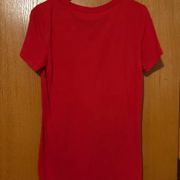 Sparkly Love Pink Red and White Wisconsin Badgers Shirt - Picture 3 of 3